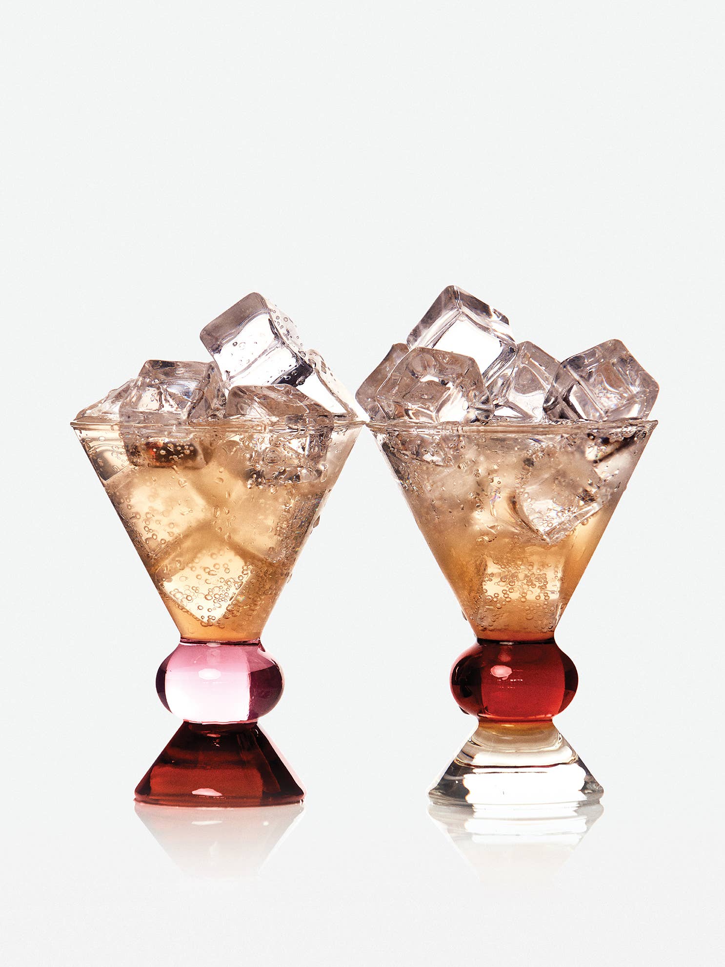 Color Block Stemless Cocktail Glass Set of 2 - Image 3