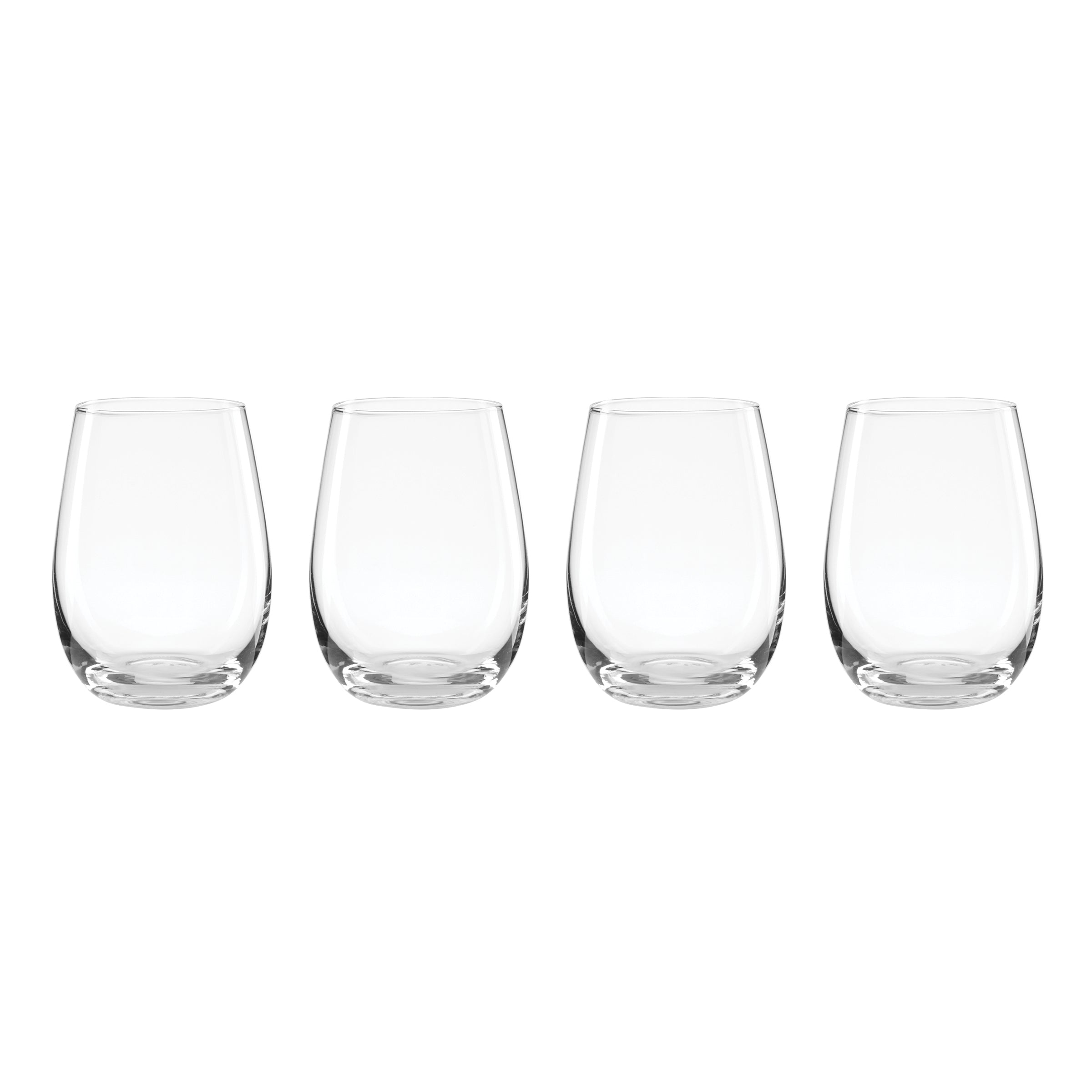 Classic Stemless Wine Glasses - Set of 4