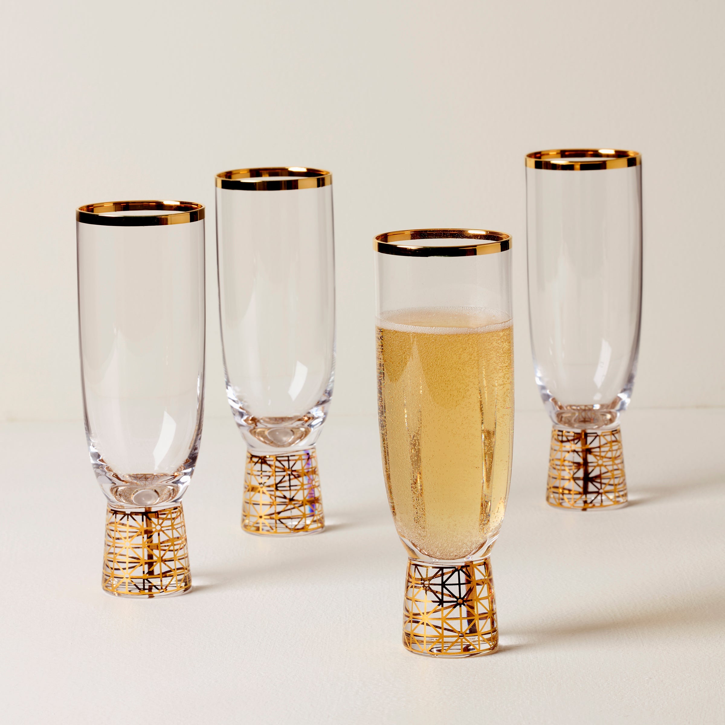 Gold Frost Champagne Flutes - Set of 4 - Image 2