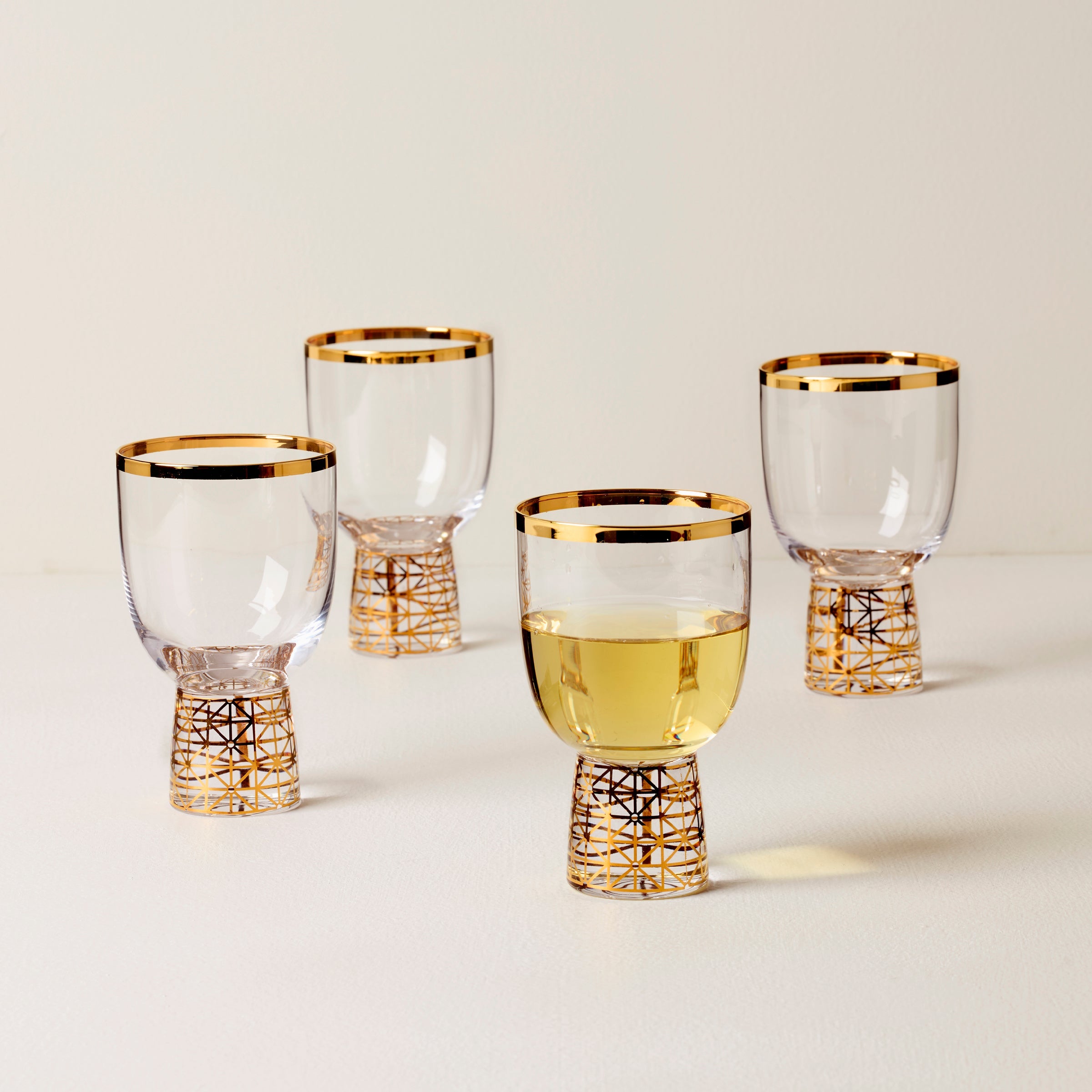 Gold Frost Wine Glasses - Set of 4 - Image 2