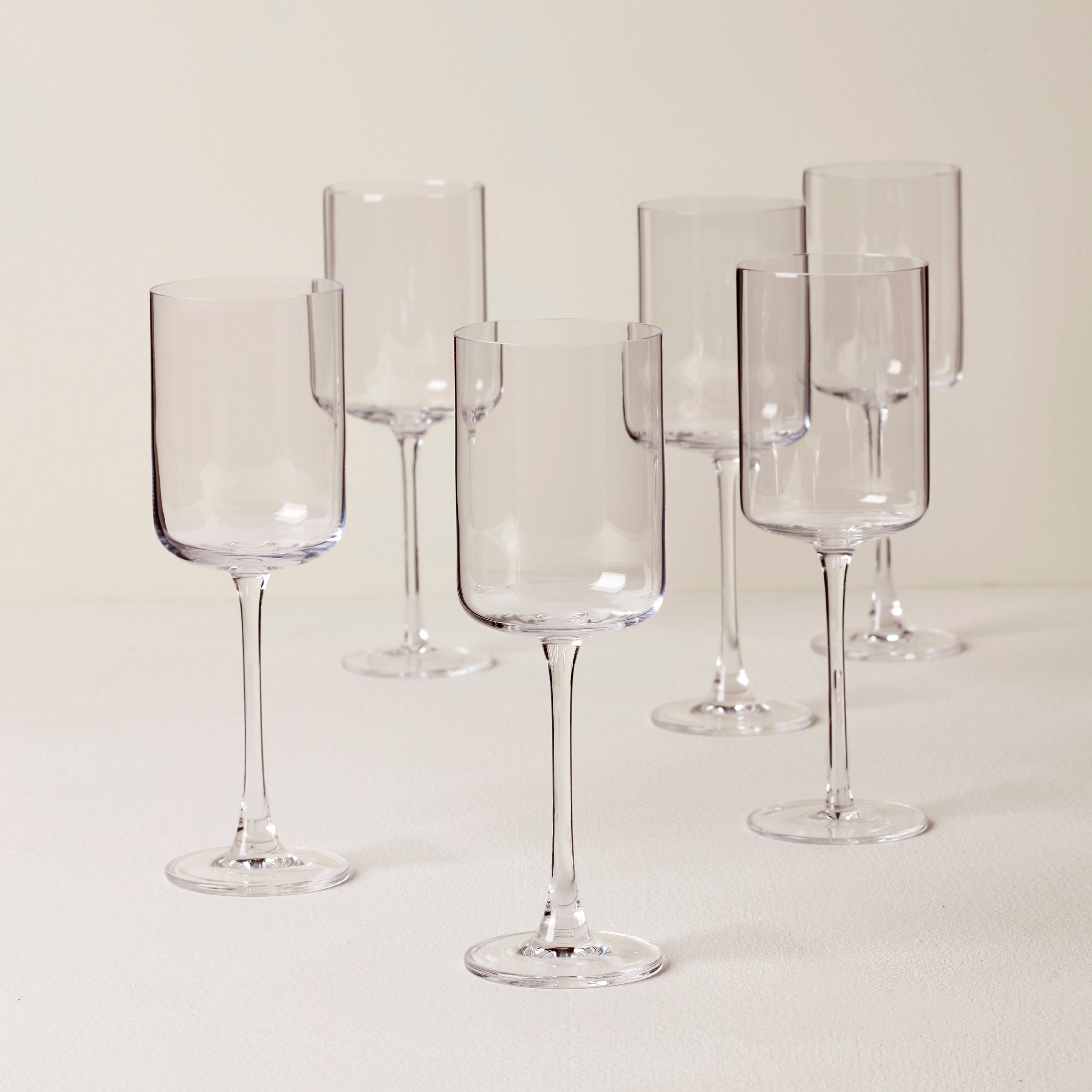 Straight White Wine Glasses - Set of 6