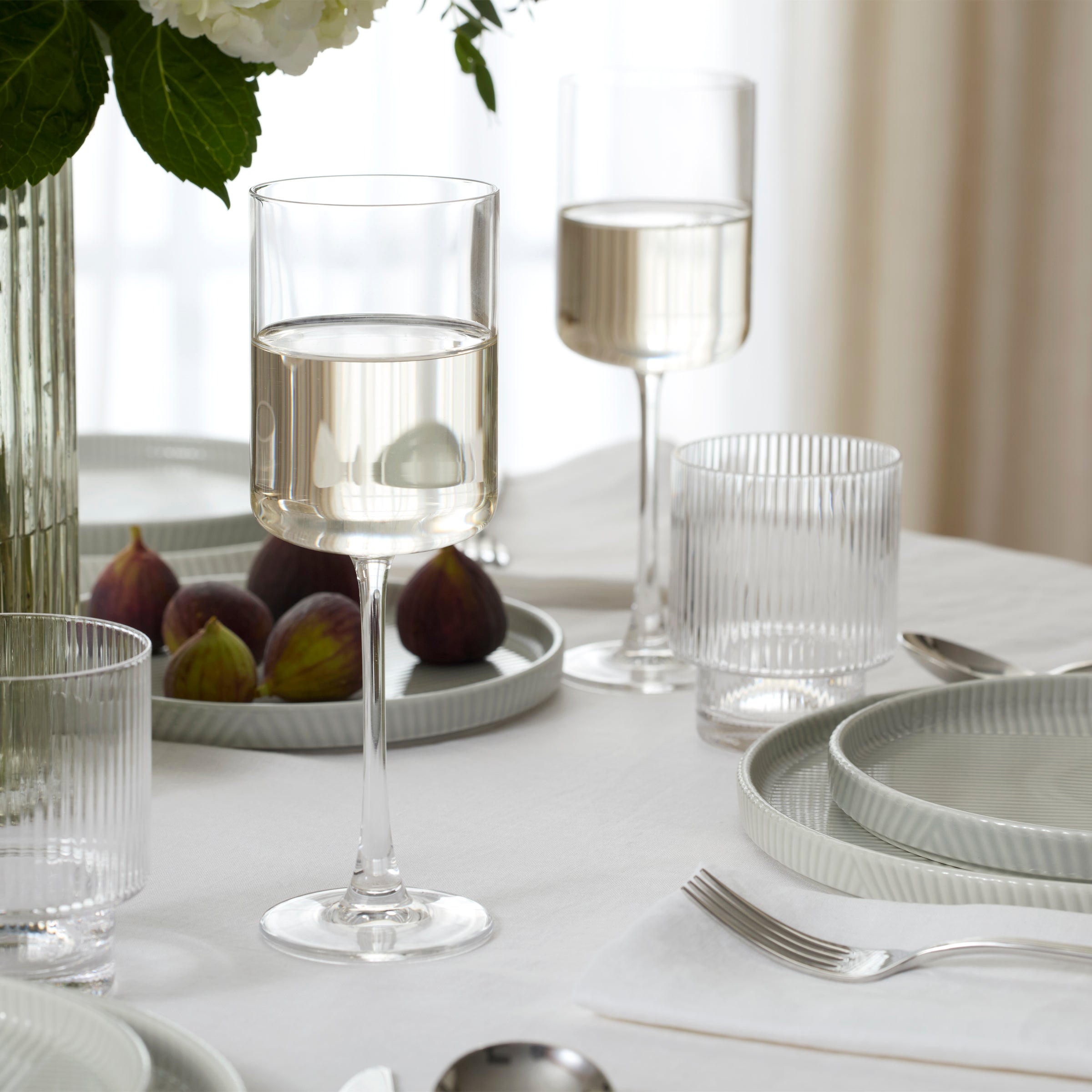White wine glass collection