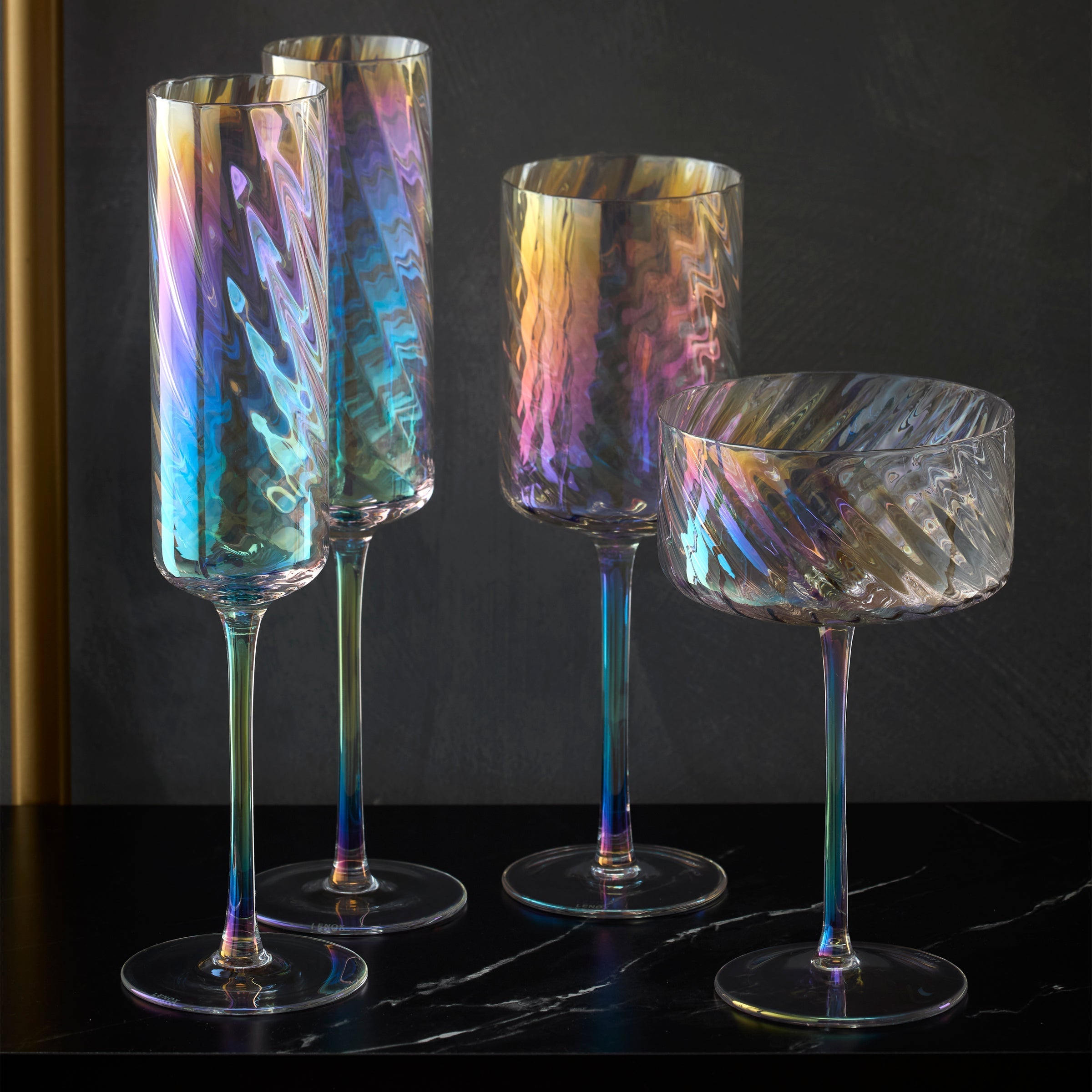 Iridescent Champagne Flutes - Set of 4 - Image 3