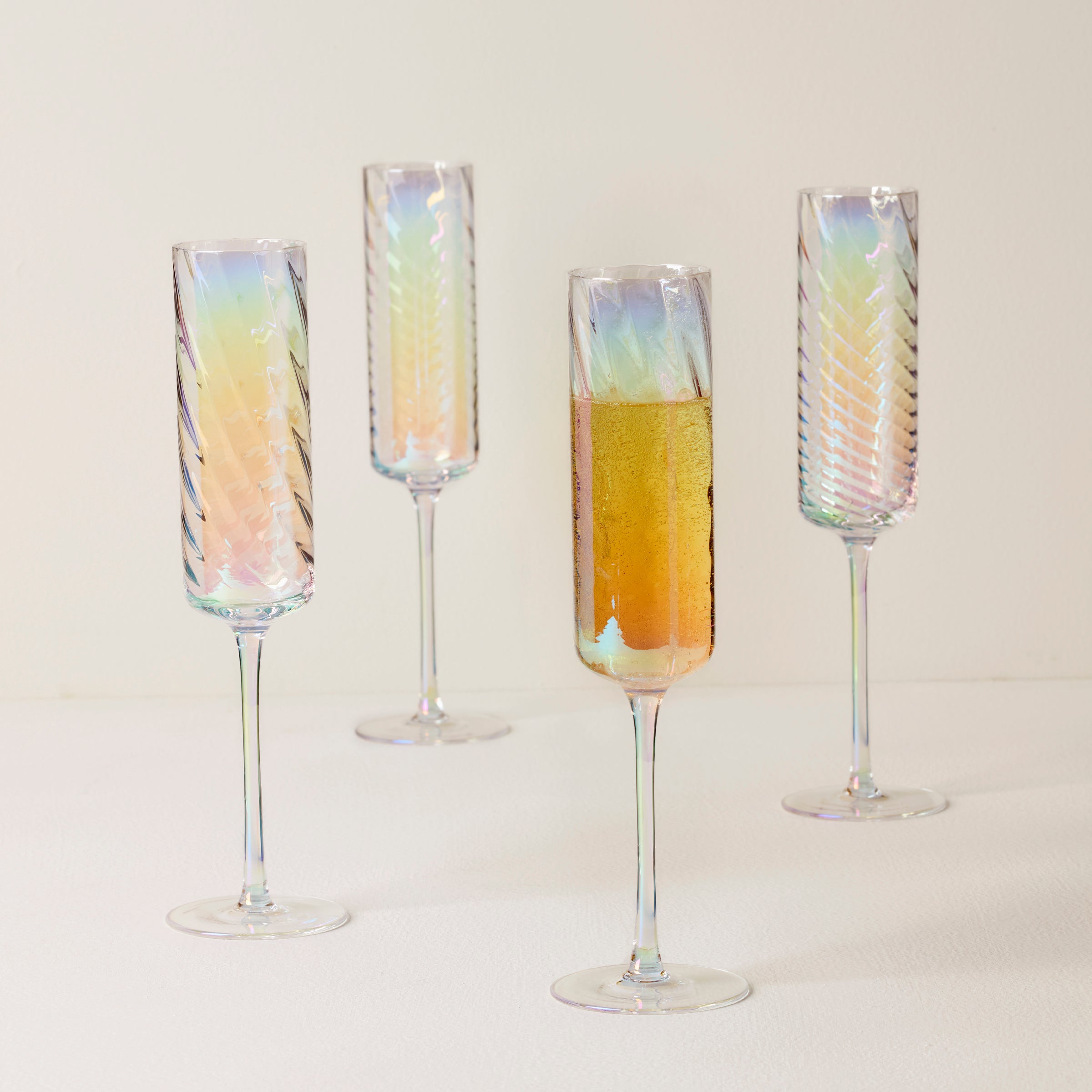 Iridescent Champagne Flutes - Set of 4 - Image 2
