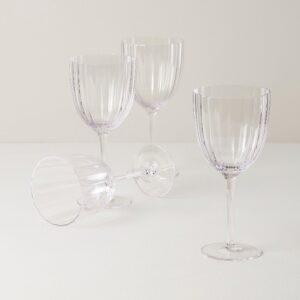 Scalloped All-Purpose Wine Glasses - Set of 4