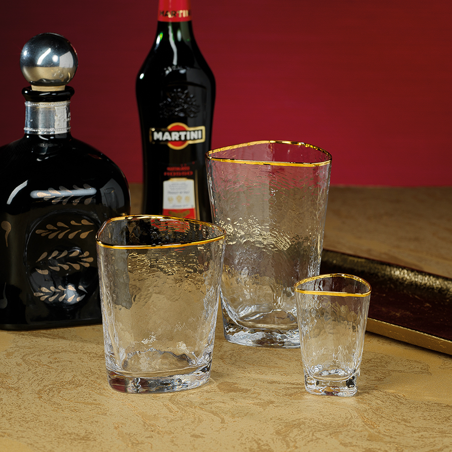Triangular Glassware with Gold Rim - Image 5