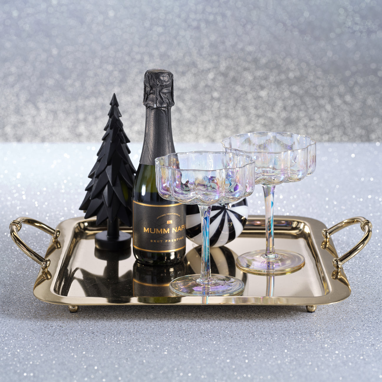 Handblown Luster Coupe Glass Set of 4 - Image 2