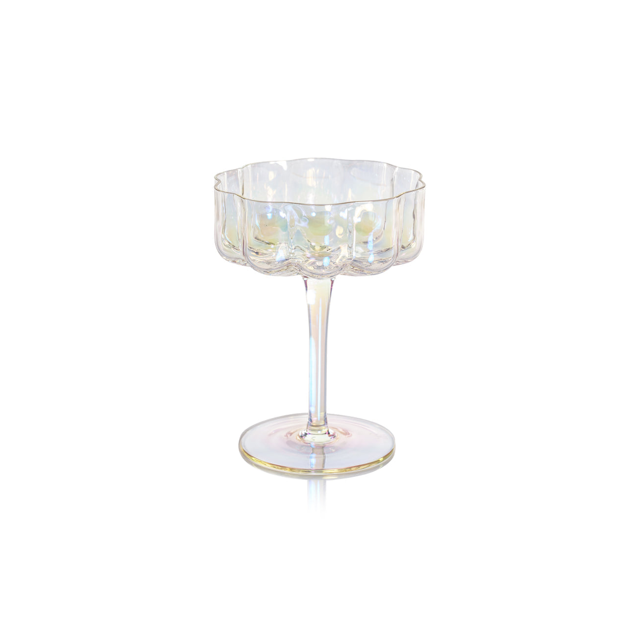 Handblown Luster Coupe Glass Set of 4 - Image 3