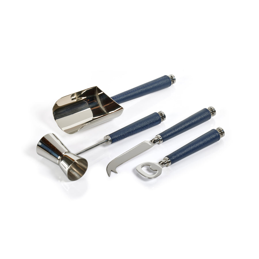 Nickel and Leather 5-Piece Bar Tool Set - Image 3