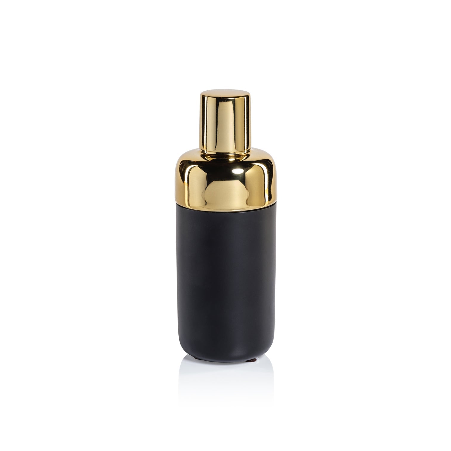 Matte Black and Gold Cocktail Shaker
