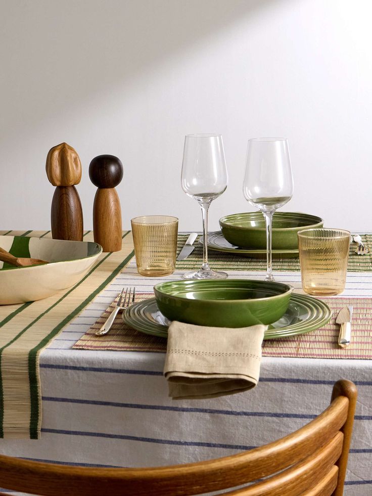Refined glassware arranged for serving